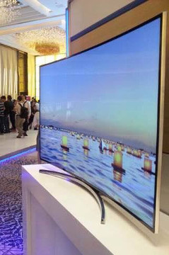 A high-end Tizen-based Smart TV prototype at the Tizen Developer Summit in Shanghai, 2014. High-end Tizen-based Smart TV prototypes